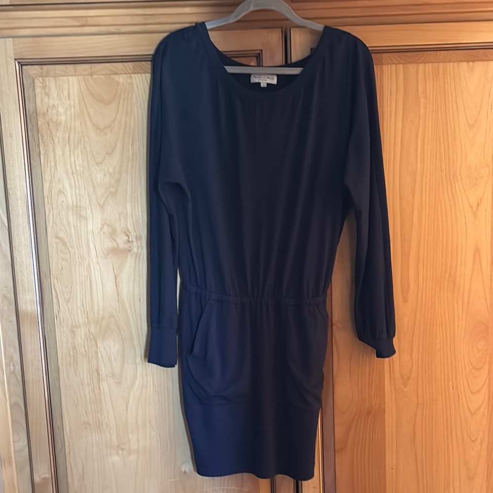 Michael Stars Blue Dolman Sleeve Sheath Dress